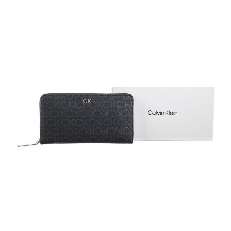 Calvin Klein CK Daily XL Zip Around Mono Black Monogram Pu K60K612442 0GM (CK533-a) rankinė