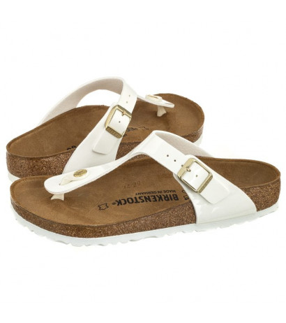 Birkenstock Gizeh BF Patent White 1005299 (BK51-b) šlepetės