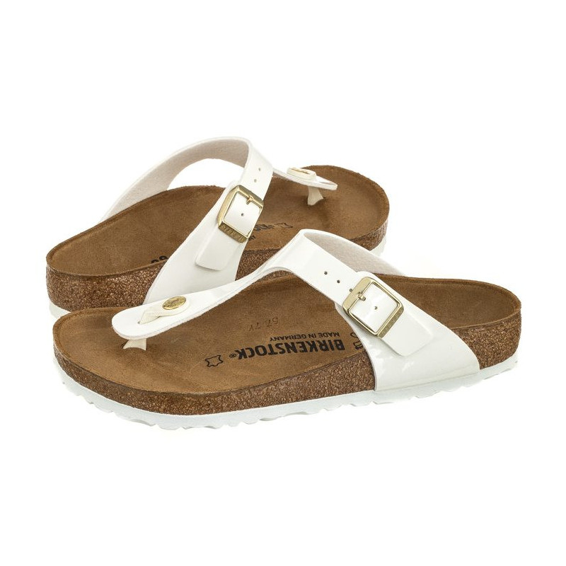 Birkenstock Gizeh BF Patent White 1005299 (BK51-b) šlepetės