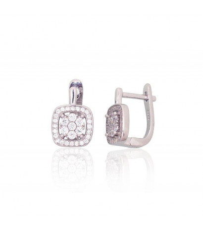 Silver earrings with...