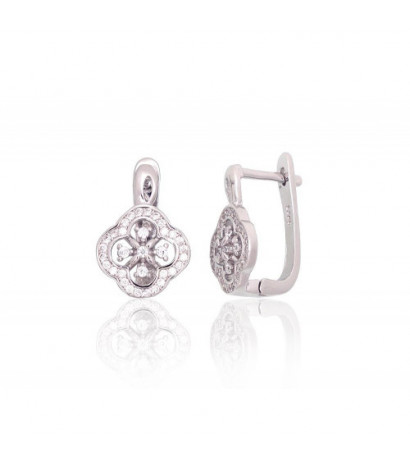 Silver earrings with...