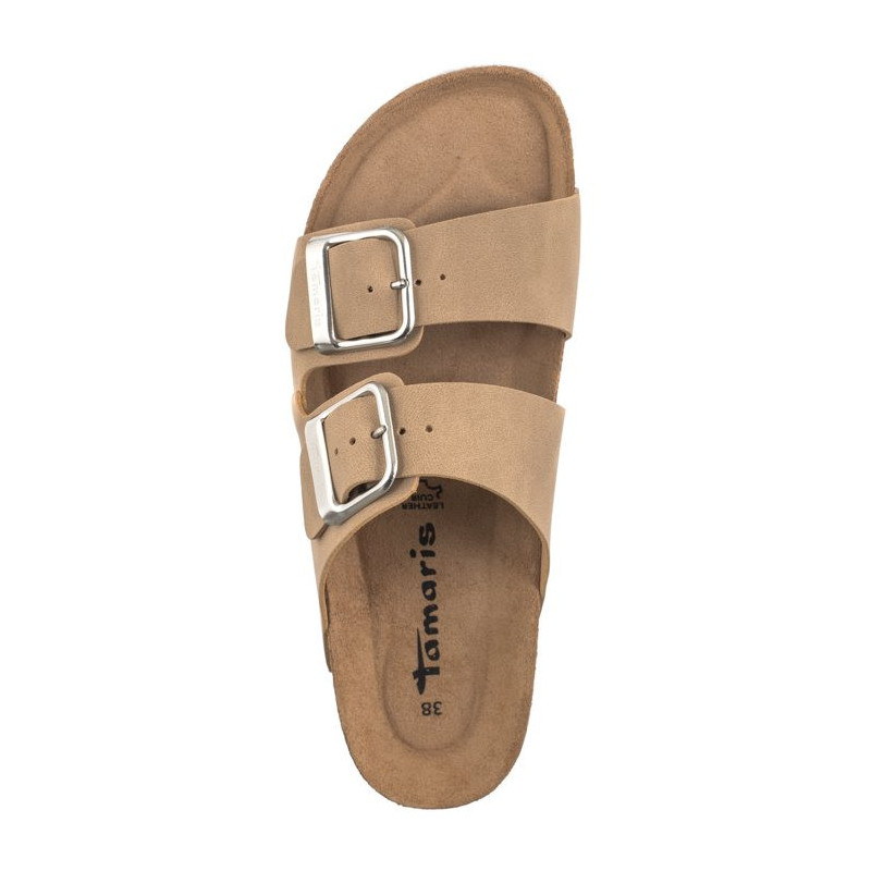 Tamaris Beżowe 1-27533-42 353 Taupe Nubuc (TM445-b) Sieviešu apavi/Flip Flops