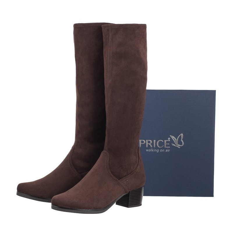 Caprice Brązowe 9-25506-41 302 Dk Brown Stretch (CP381-d) bateliai