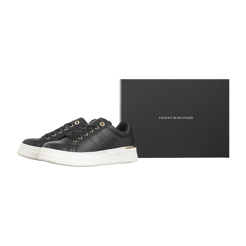 Tommy Hilfiger Low Cut Lace-Up Sneaker Black T3A9-33542-1351999 (TH1140-a) sporta apavi