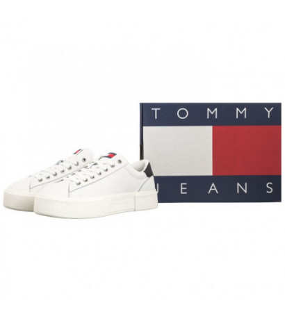 Tommy Hilfiger TJW Foxing Flatform Sneaker Ecru/Black EN0EN02567 YBL (TH1117-b) sporta apavi