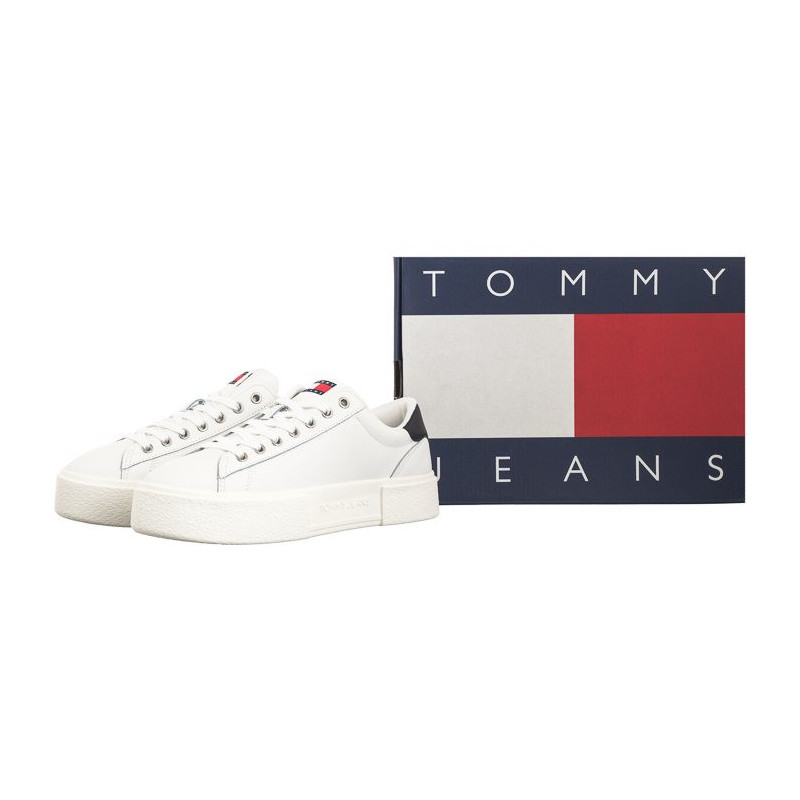 Tommy Hilfiger TJW Foxing Flatform Sneaker Ecru/Black EN0EN02567 YBL (TH1117-b) spordijalatsid