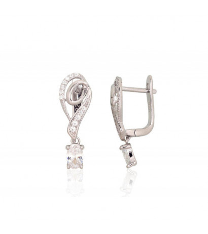 Silver earrings with...