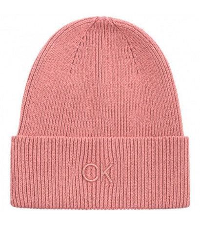 Calvin Klein CK Embroidery Fine Rib Beanie Dusty Rose K60K612590 VCE (CK554-b) josta