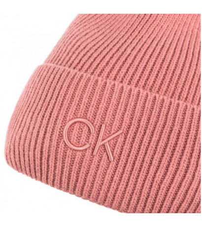 Calvin Klein CK Embroidery Fine Rib Beanie Dusty Rose K60K612590 VCE (CK554-b) josta