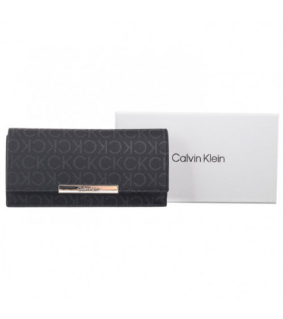 Calvin Klein CK Linear Large Wallet_Mono Black Monogram K60K612444 0GM (CK555-a) rankinė