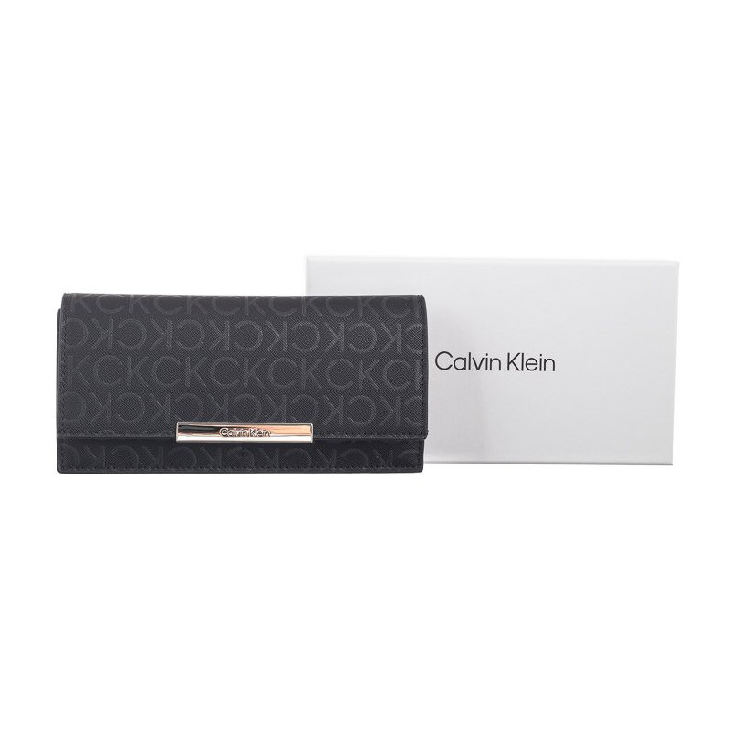 Calvin Klein CK Linear Large Wallet_Mono Black Monogram K60K612444 0GM (CK555-a) rankinė