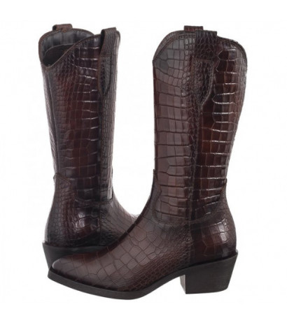 Tamaris Brązowe 1-25706-43 397 Brown Croco (TM502-a) kurpes