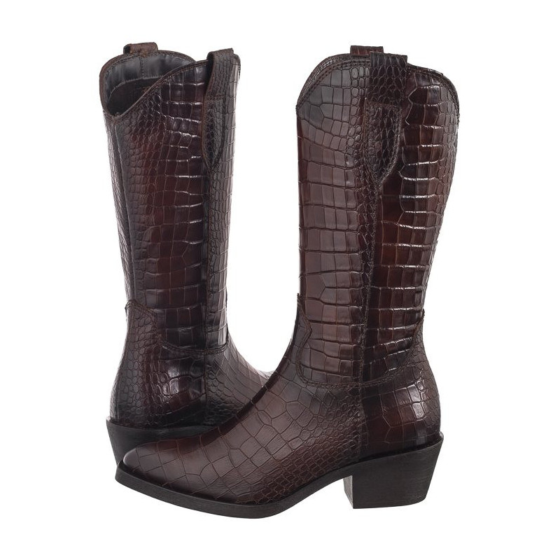 Tamaris Brązowe 1-25706-43 397 Brown Croco (TM502-a) bateliai