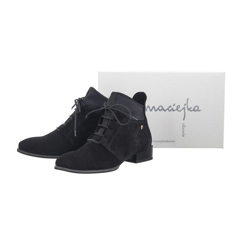 Maciejka Czarne Welur 04744-51/00-7 (MA1252-a) shoes