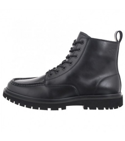 Calvin Klein Eva Boot Mid Laceup Unform Dress Triple Black YM0YM01073 0GJ (CK558-a) pārgājienu zābaki