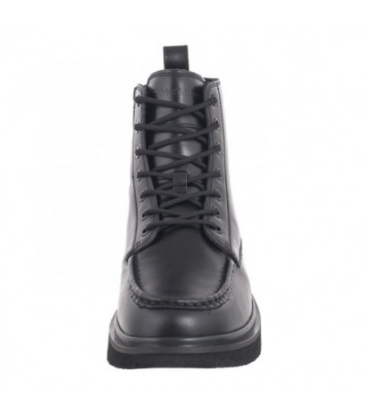 Calvin Klein Eva Boot Mid Laceup Unform Dress Triple Black YM0YM01073 0GJ (CK558-a) boots