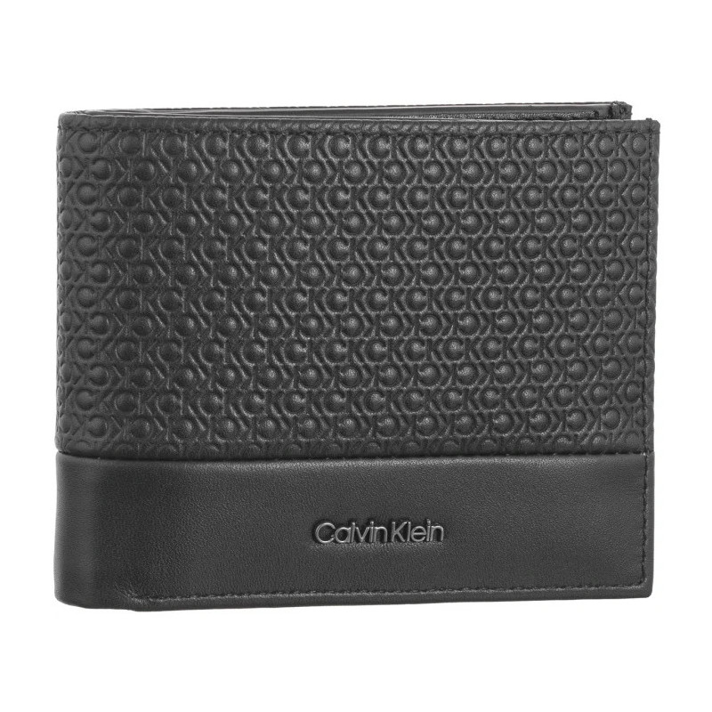 Calvin Klein Nano Mono Bifold 5CC W/Coin Black Nano Mono K50K512279 0GK (CK560-a) rankinė