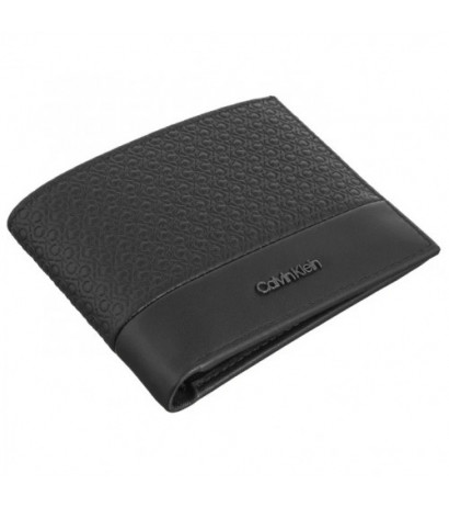 Calvin Klein Nano Mono Bifold 5CC W/Coin Black Nano Mono K50K512279 0GK (CK560-a) rankinė