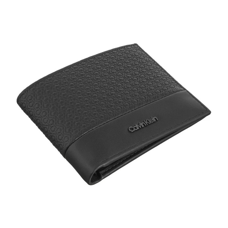 Calvin Klein Nano Mono Bifold 5CC W/Coin Black Nano Mono K50K512279 0GK (CK560-a) rankinė