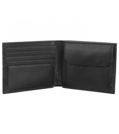 Calvin Klein Nano Mono Bifold 5CC W/Coin Black Nano Mono K50K512279 0GK (CK560-a) rankinė