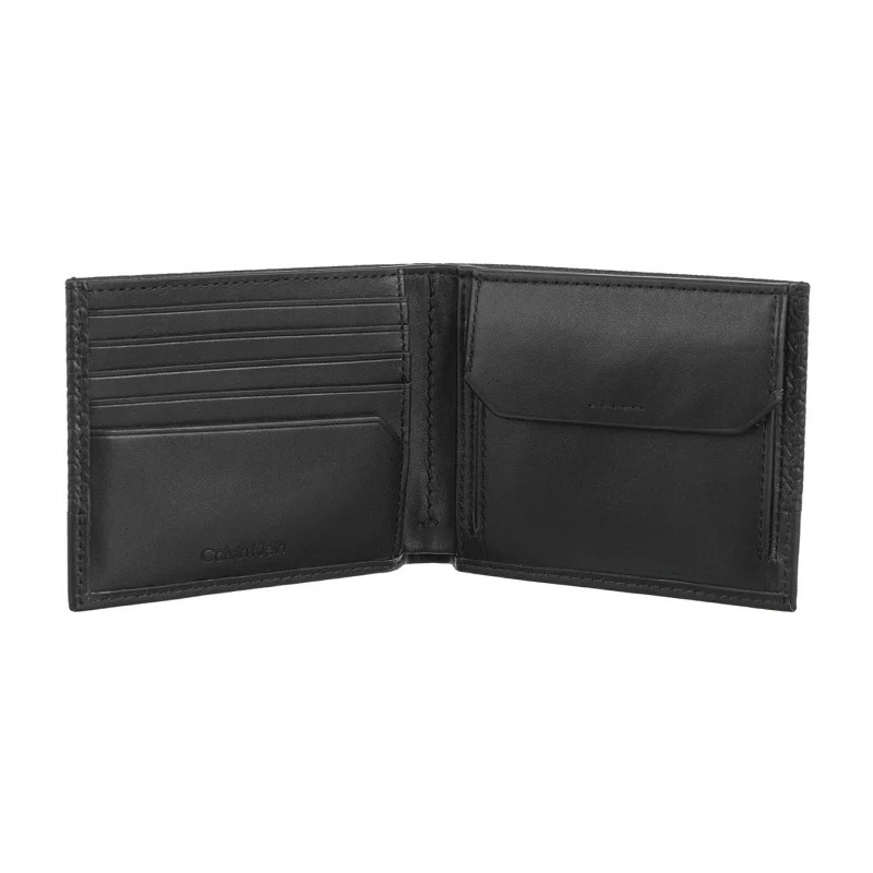 Calvin Klein Nano Mono Bifold 5CC W/Coin Black Nano Mono K50K512279 0GK (CK560-a) rankinė