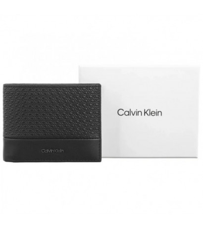 Calvin Klein Nano Mono Bifold 5CC W/Coin Black Nano Mono K50K512279 0GK (CK560-a) käekott