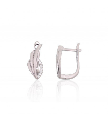 Silver earrings with...