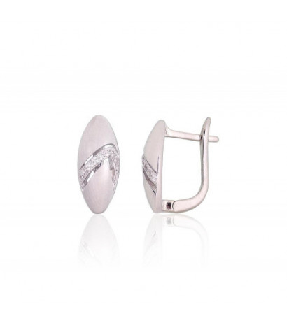 Silver earrings with...