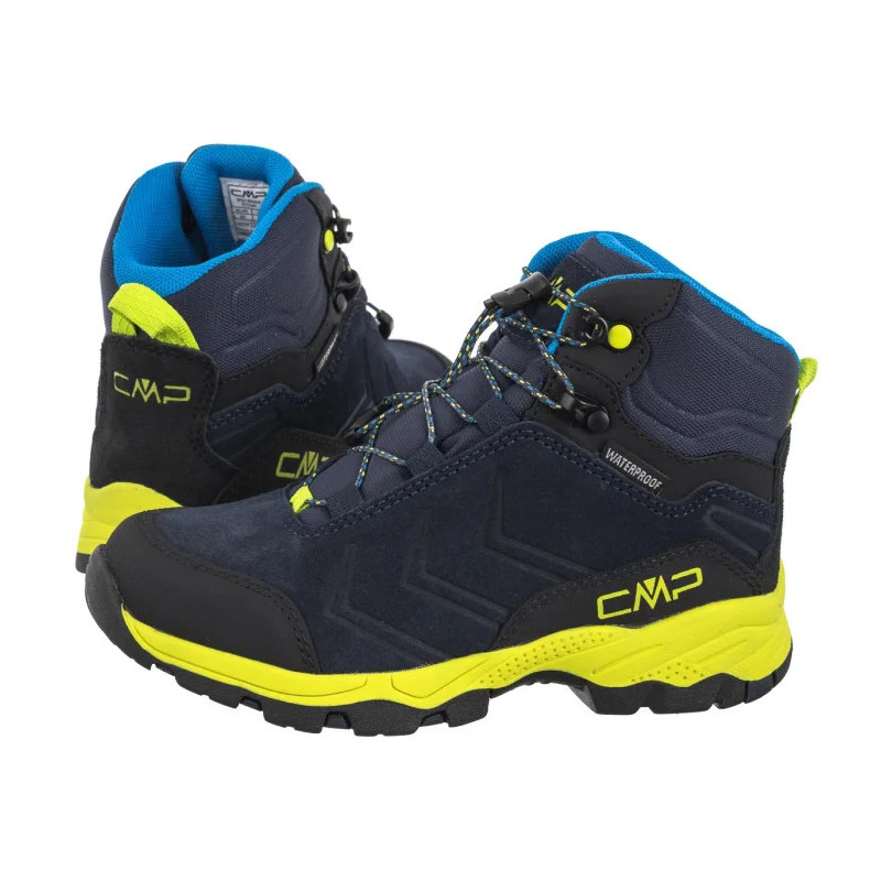 CMP Kids Milnick Mid Trekking Shoes Wp 3Q18584 01NR B.Blue Lime (CM25-a) aulinukai