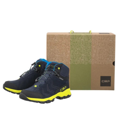 CMP Kids Milnick Mid Trekking Shoes Wp 3Q18584 01NR B.Blue Lime (CM25-a) aulinukai