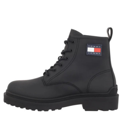 Tommy Hilfiger Tjm Leather Lace Up Boot Black EM0EM01447 BDS (TH1160-a) saapad