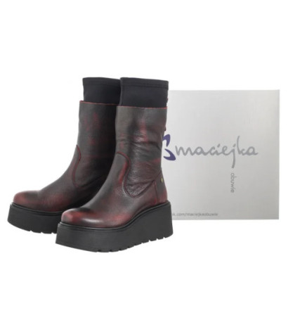 Maciejka Czerwone/Czarne 06246-08/00-8 (MA1142-b) Boots