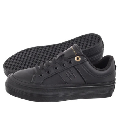 Tommy Hilfiger Essential Vulc Sneaker Monogram Black FW0FW07945 BDS (TH1116-b) bateliai