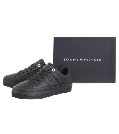 Tommy Hilfiger Essential Vulc Sneaker Monogram Black FW0FW07945 BDS (TH1116-b) bateliai