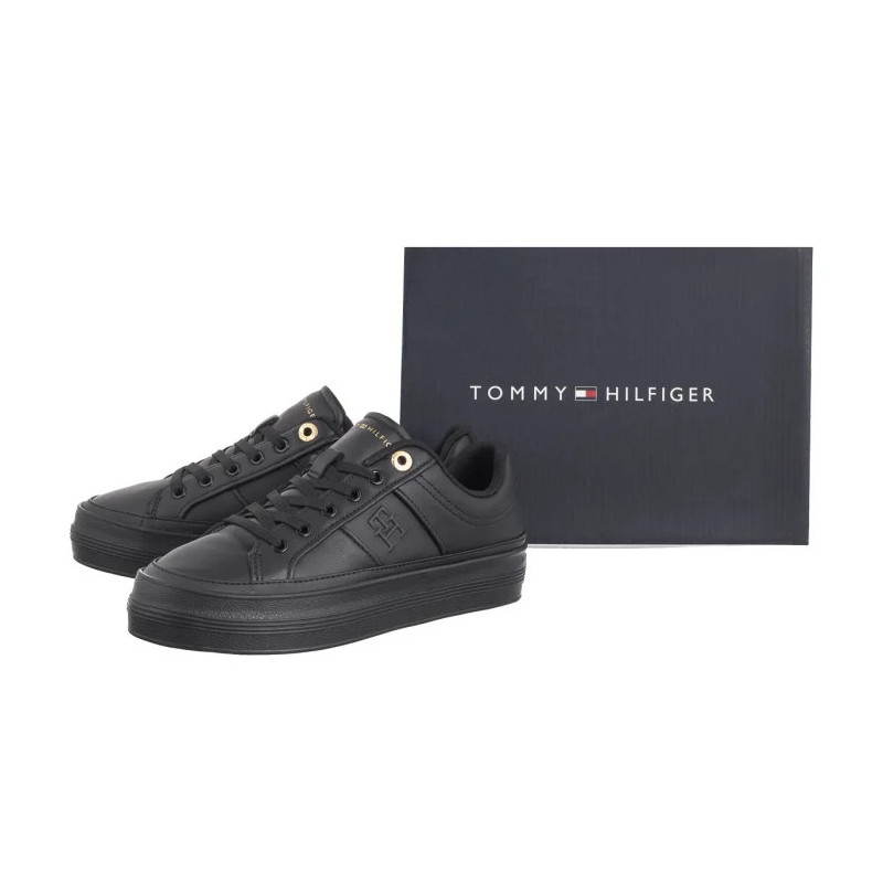 Tommy Hilfiger Essential Vulc Sneaker Monogram Black FW0FW07945 BDS (TH1116-b) bateliai