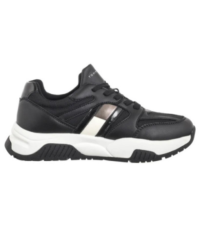 Tommy Hilfiger Flag Low Cut Lace-Up Sneaker Black/Silver T3A9-33550-1697X399 (TH1170-a) bateliai