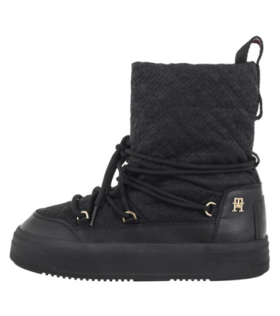 Tommy Hilfiger Lace-Up Monogram Snowboot Black FW0FW08430 BDS (TH1159-a) batai