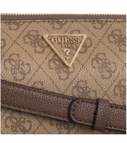 Guess Noelle Tri Compartment Xbody HWBG78 79120 Latte Logo/Brown (GU631-b) handbag