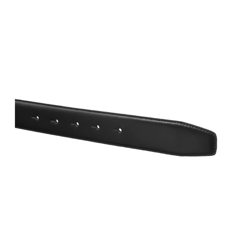 Calvin Klein Metal Inlaid CK Plaque 35MM CK Black Smooth K50K512333 BEH (CK564-a) belt