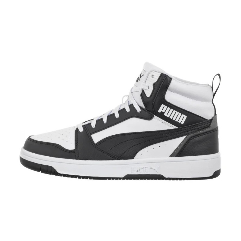 Puma Rebound v6 Puma White-Puma Black-Gray 392326-01 (PU587-b) sporta apavi