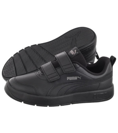 Puma Courtflex V3 V Ps Puma Black-Black/Cast Iron 397642-01 (PU594-a) sporta apavi