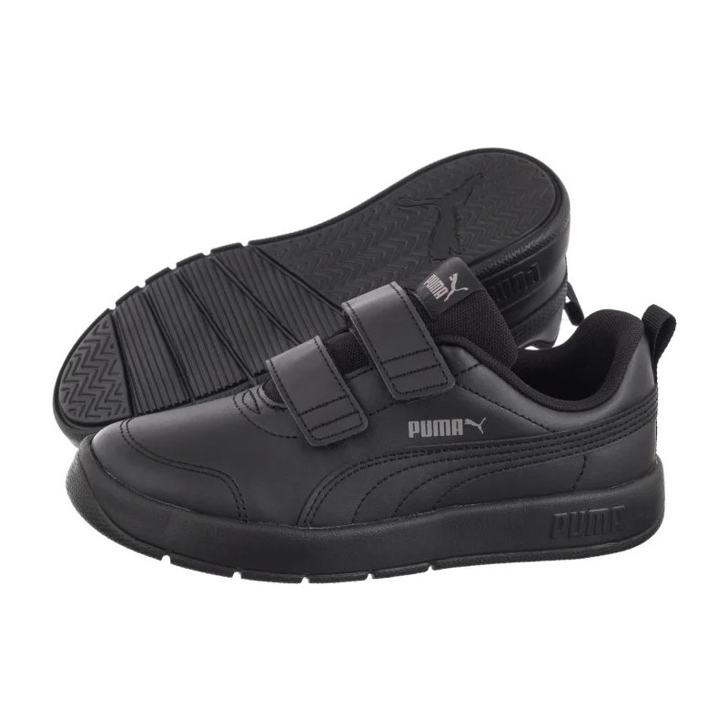 Puma Courtflex V3 V Ps Puma Black-Black/Cast Iron 397642-01 (PU594-a) sporta apavi