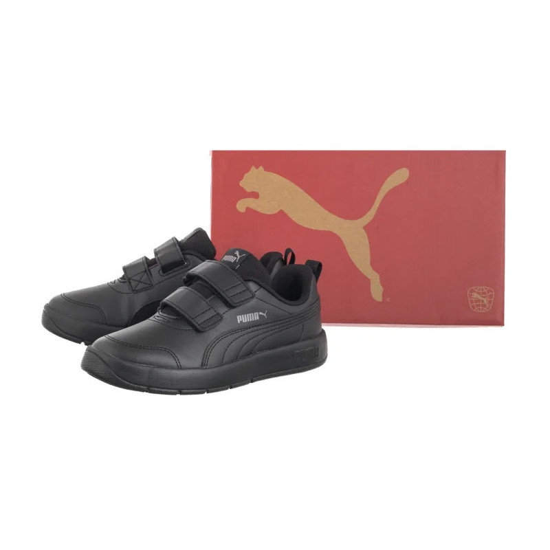 Puma Courtflex V3 V Ps Puma Black-Black/Cast Iron 397642-01 (PU594-a) sporta apavi