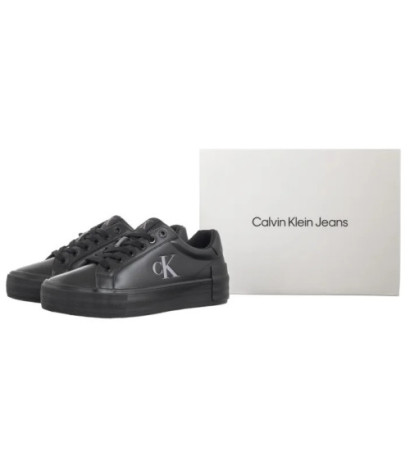 Calvin Klein Vulc Flatform Low Mg Lth Triple Black YW0YW01613 0GJ (CK569-a) shoes