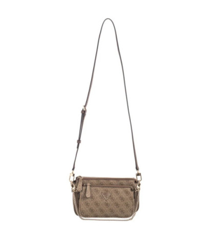 Guess Noelle Dbl Pouch Crossbody HWZG78 79710 Latte Logo/Brown (GU515-e) handbag