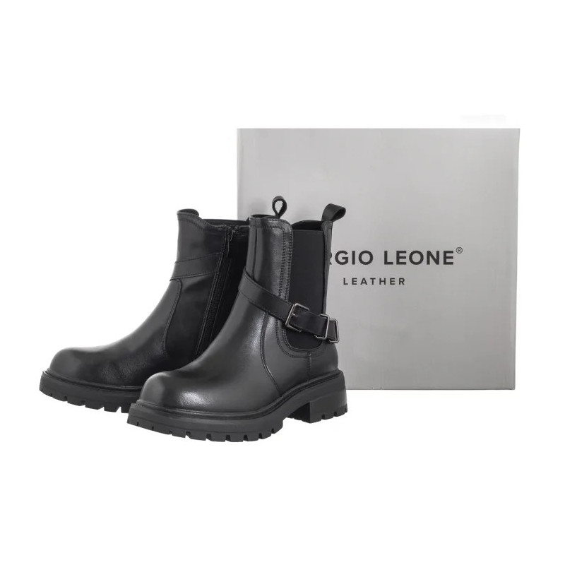 Sergio Leone Czarne TR 719-S (SL545-a) shoes