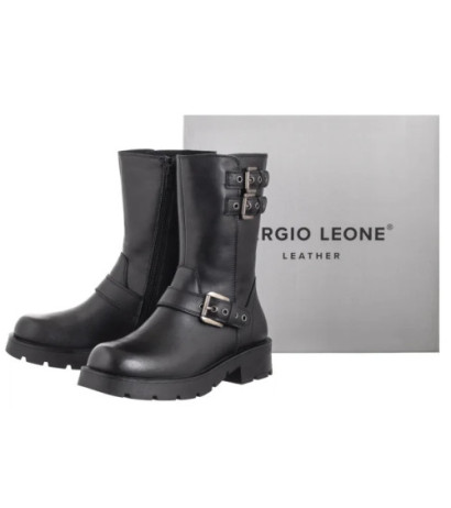 Sergio Leone Czarne TR 798-S  (SL544-a) shoes