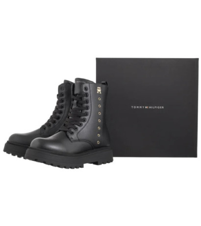 Tommy Hilfiger Lace-Up Bootie Black T3A5-33579-1351999 (TH1191-a) batai