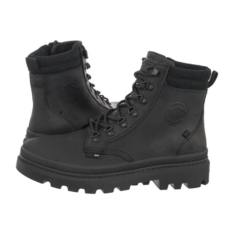 Palladium Pallatrooper Hkr Lth Black 08895-008-M (PA137-a) boots