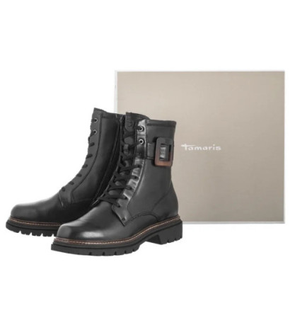 Tamaris Czarne 1-25221-43 003 Black Leather (TM514-a) bateliai